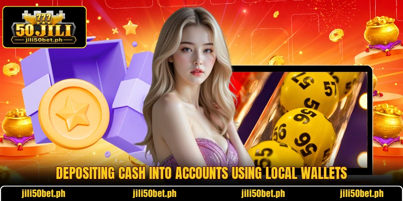Depositing cash into accounts using local wallets