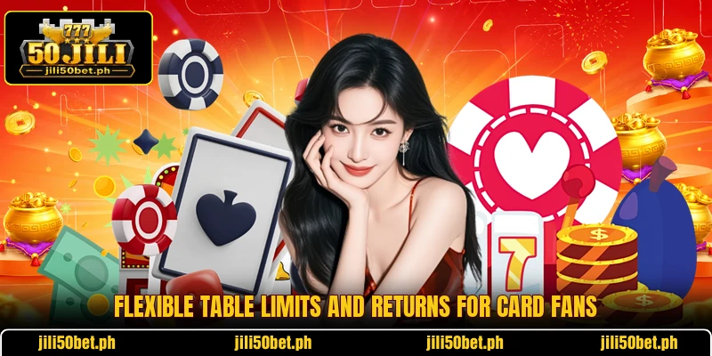 Flexible table limits and returns for card fans