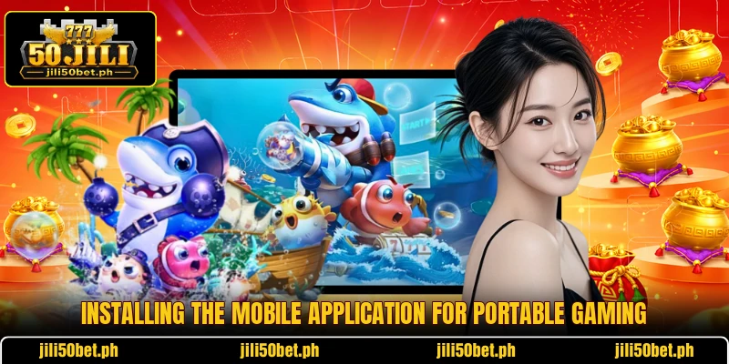Installing the mobile application for portable gaming